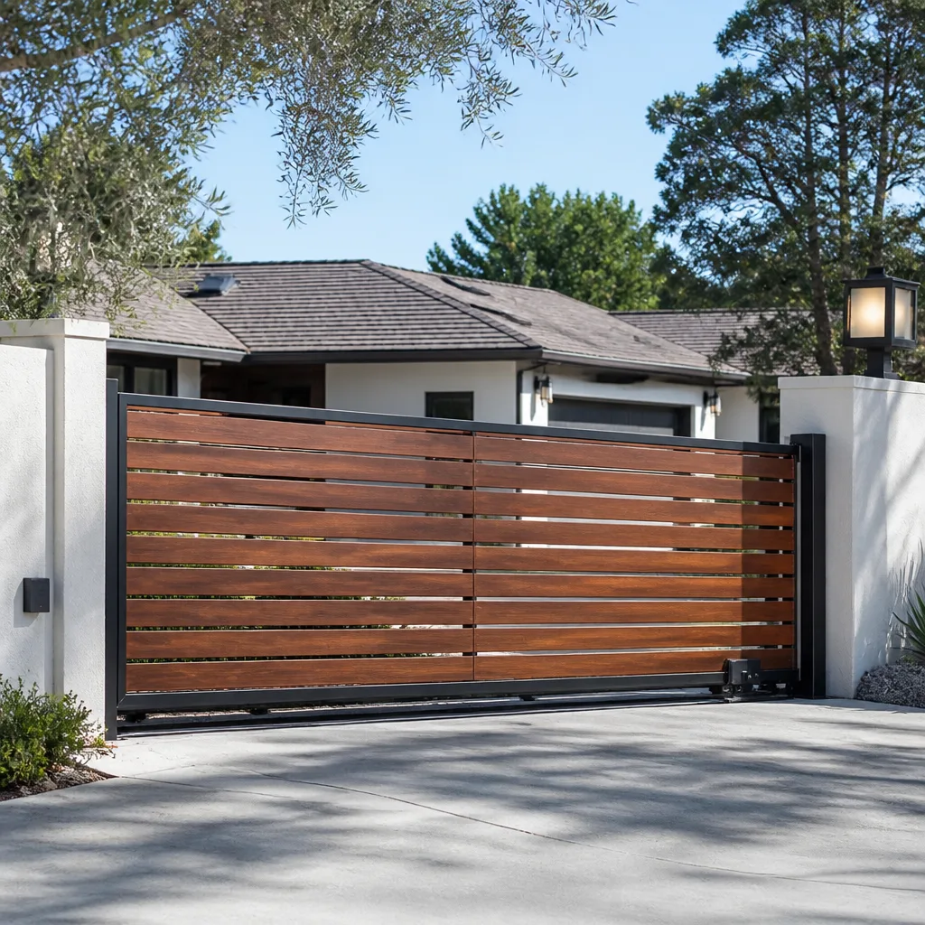 Sliding driveway gates