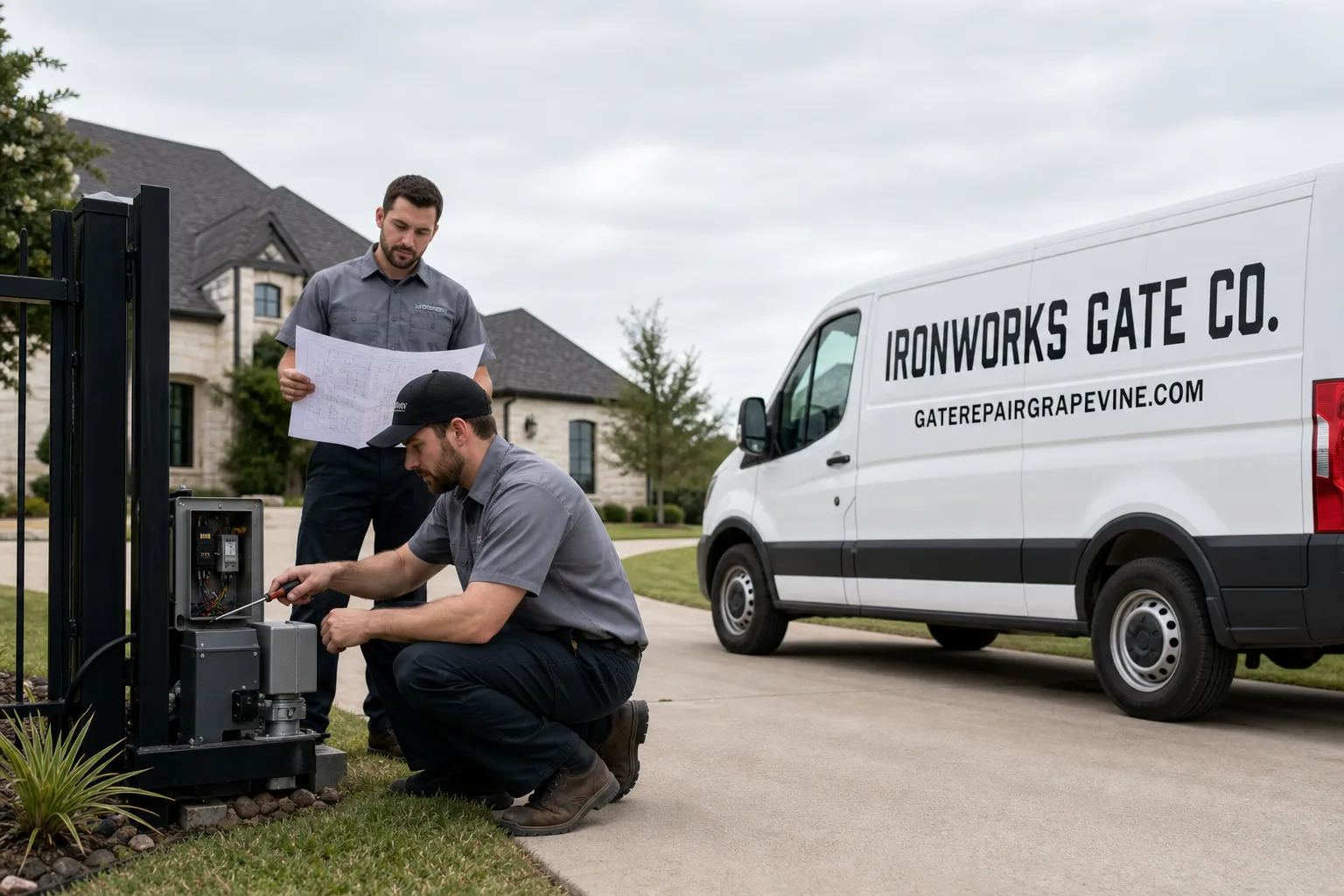 Ironworks Gate Co. gate repair team